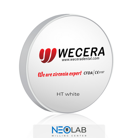 Zirconia Blank Wecera HT White w/step 98mm